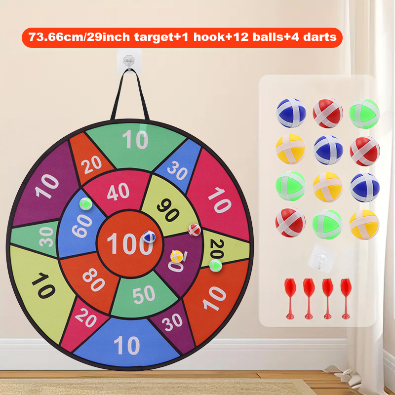 Party Games Indoor For 6 12 Year Olds - Kleverige bal dartbord - 12 ballen
