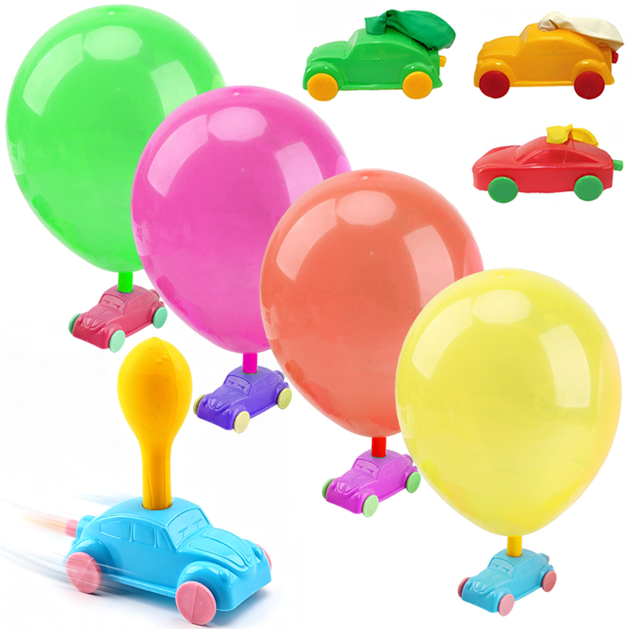Party Games Physical - 2-8 stuks Ballon-aangedreven auto Aerodynamische traagheidsraceauto