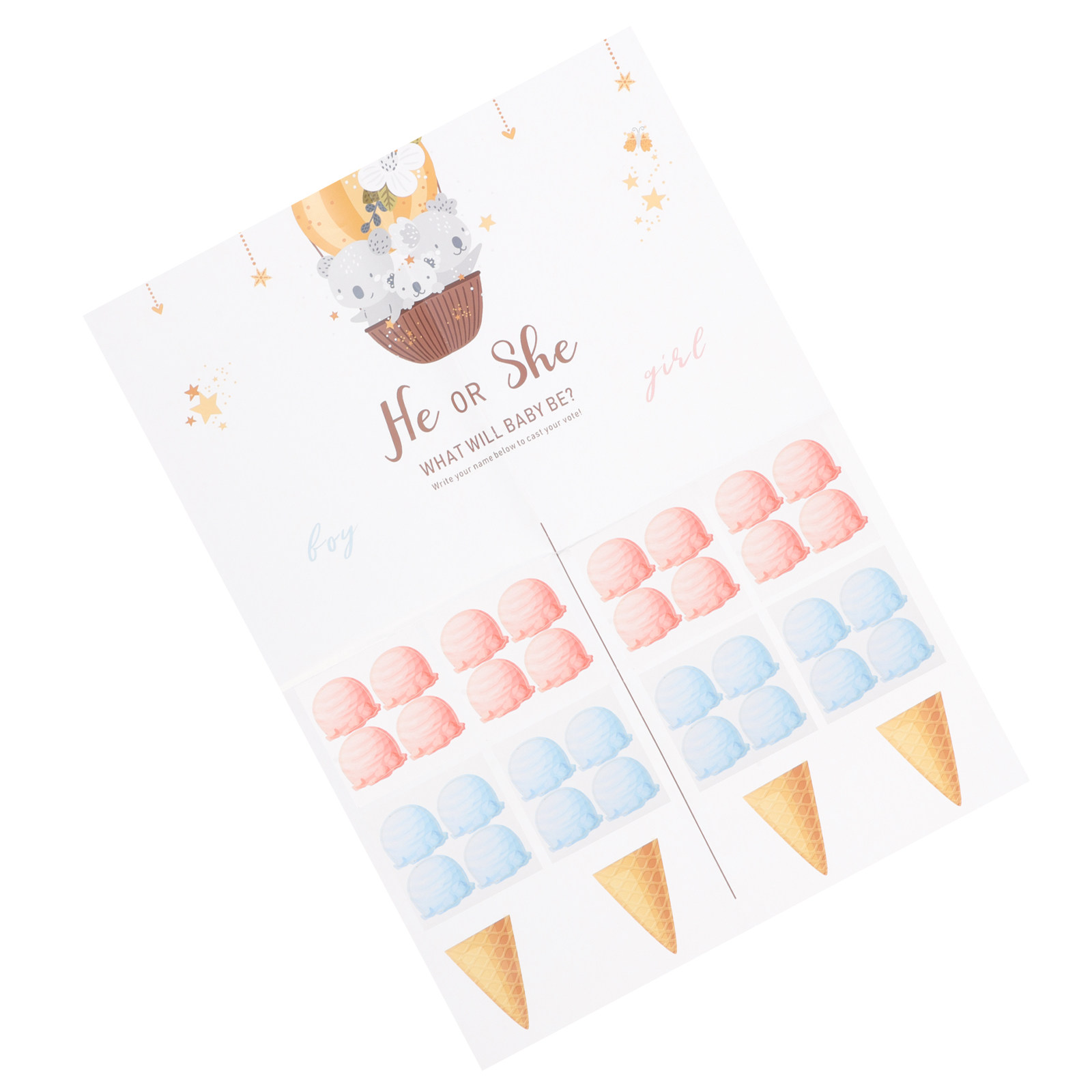 1Set Gender Reveal Game Card P - Party Games Baby Shower recensie en prijs