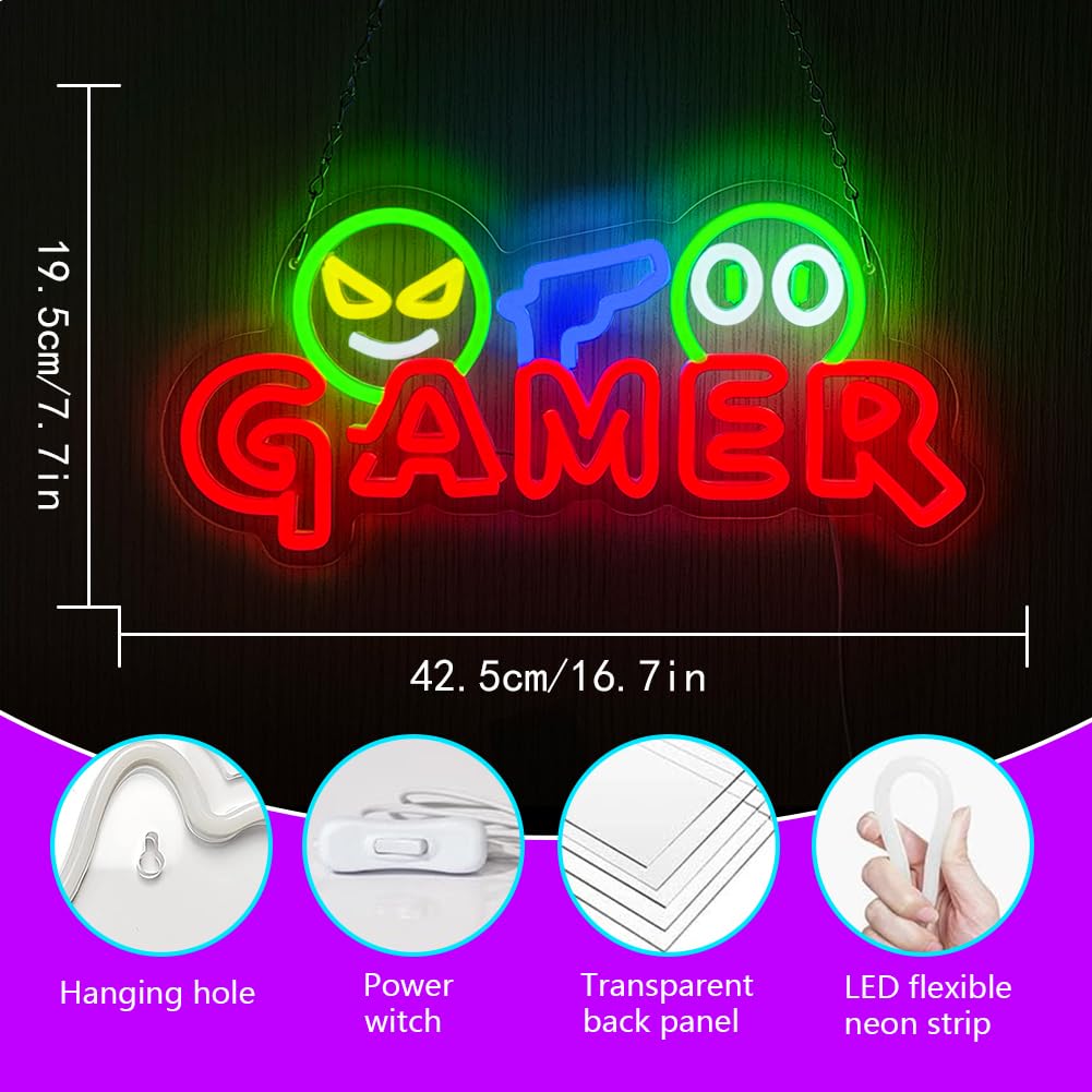 Gamer Neon Sign LED Wandlamp A - Party Games Baby Shower recensie en prijs