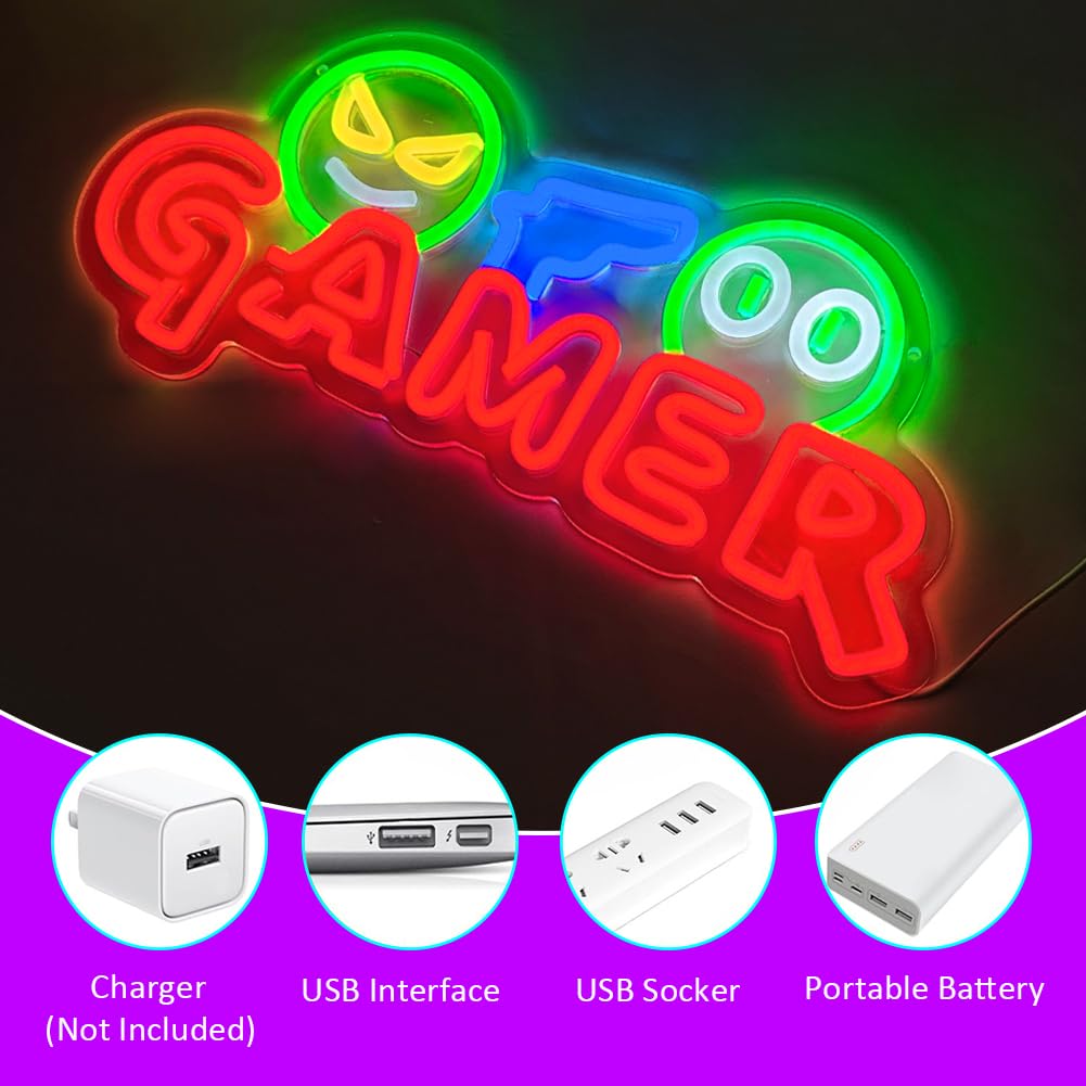 Gamer Neon Sign LED Wandlamp A - Party Games Baby Shower recensie en prijs