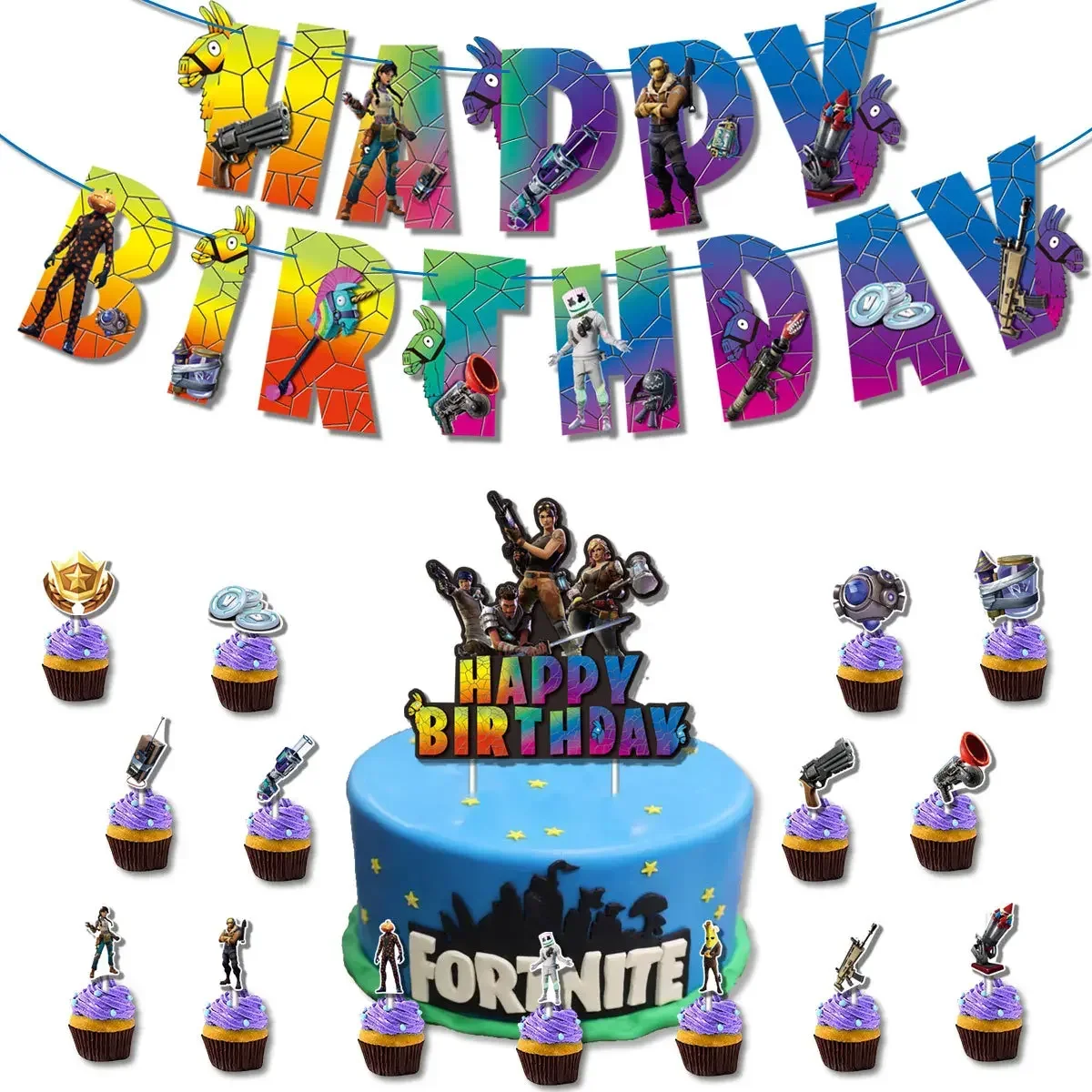 Hot Game Fortnite Thema DIY Ba - Party Games Adult Birthday recensie en prijs