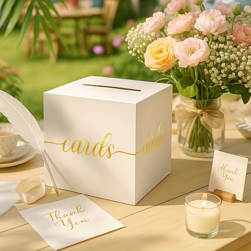 4 stuks witte trouwkaart met g - Party Games Baby Shower recensie en prijs