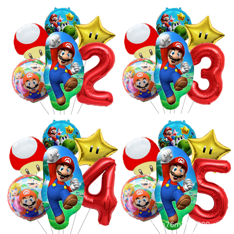 6 stks Mario Bros Ballon Kinde - Party Games Mario recensie en prijs