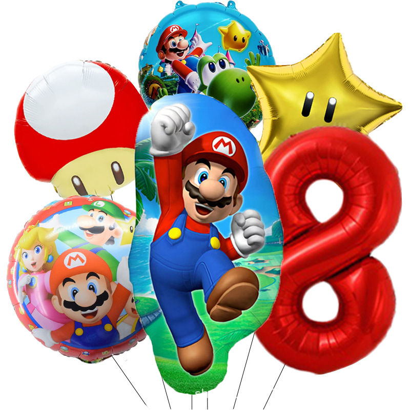6 stks Mario Bros Ballon Kinde - Party Games Mario recensie en prijs