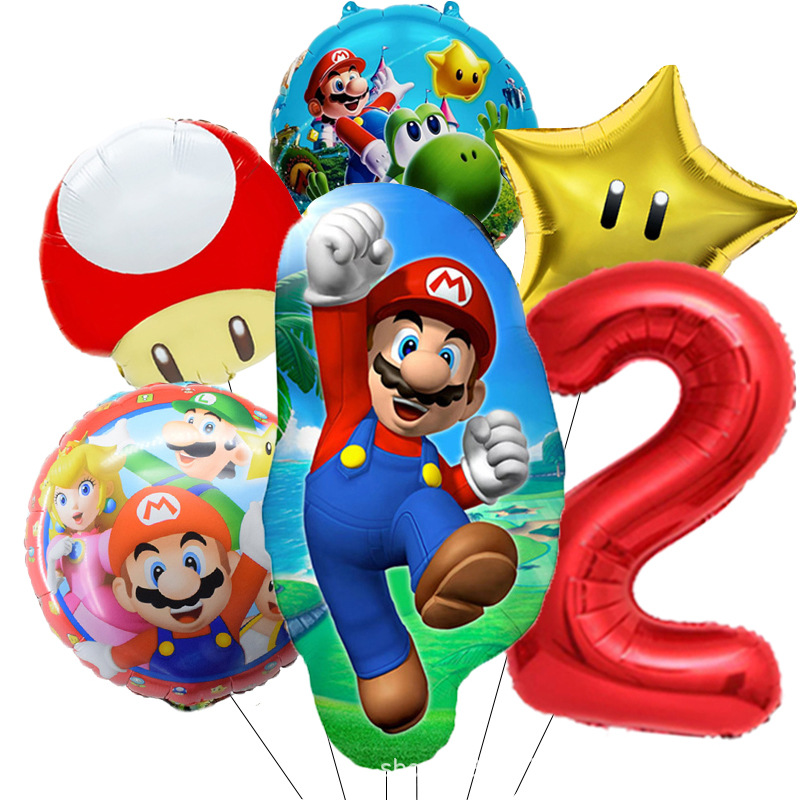 6 stks Mario Bros Ballon Kinde - Party Games Mario recensie en prijs