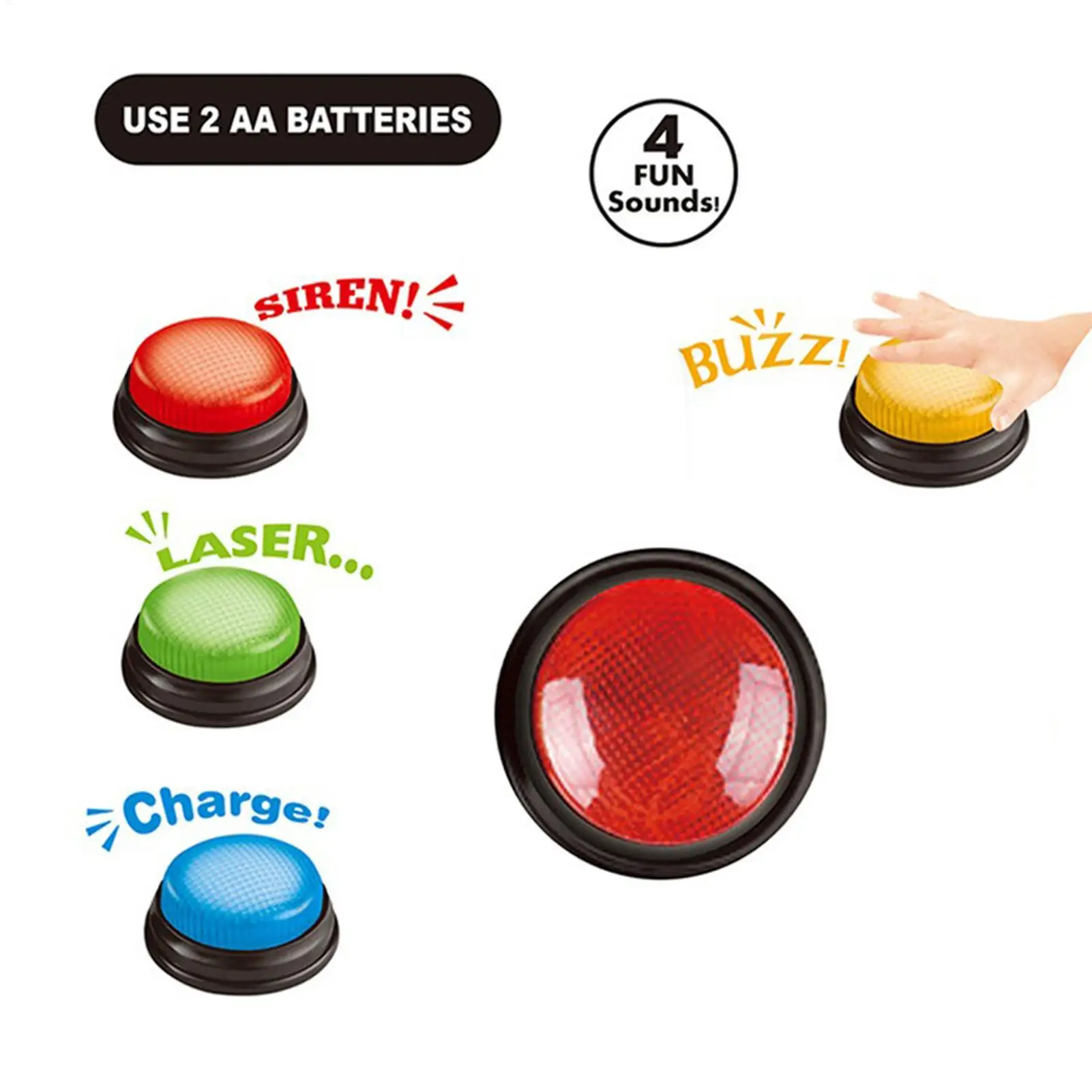 Game Buzzer 4-delige snelle an - Quick Games Party recensie en prijs